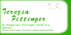 terezia pittinger business card